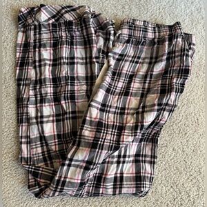 Victoria's Secret Checkered pajamas pants casual pink  - Black, White, Pink